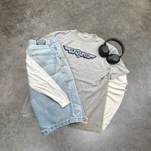 Ecko Unltd Graphic T-Shirt Mens Large Gray Y2K Skater Streetwear Boxy Fit Tee